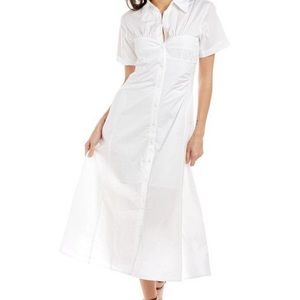 Nicholas Tenley Corset Midi Shirt Dress size 4 NWT